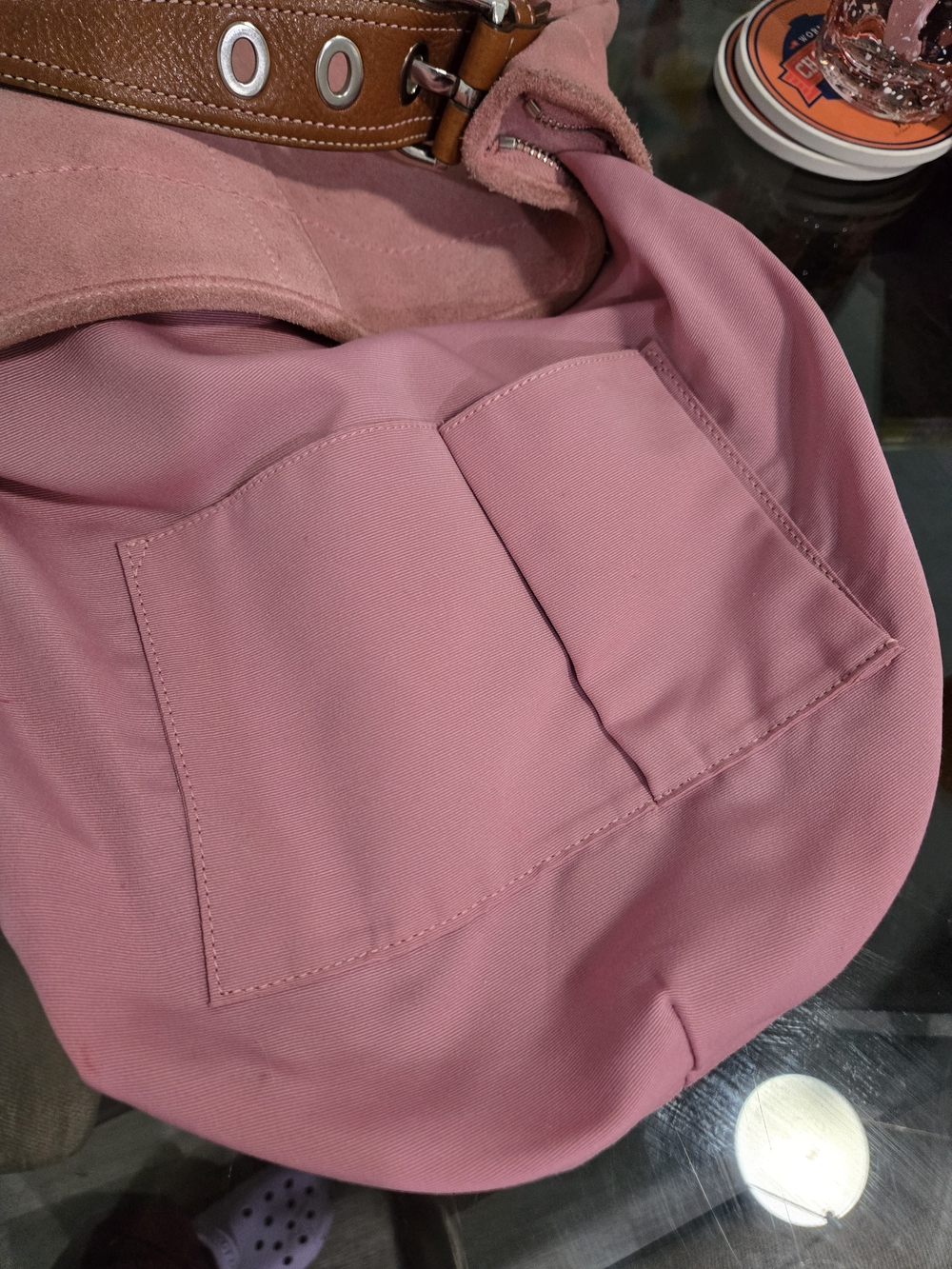 Vintage Y2K Coach Pink Suede Soho Hobo Shoulder Bag - Picture 9 of 17